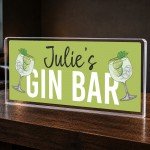 Personalised Gin Bar Sign Freestanding Acrylic Bar Signs