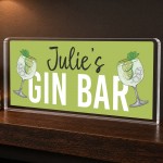 Personalised Gin Bar Sign Freestanding Acrylic Bar Signs