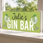 Personalised Gin Bar Sign Freestanding Acrylic Bar Signs
