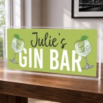 Personalised Gin Bar Sign Freestanding Acrylic Bar Signs