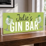 Personalised Gin Bar Sign Freestanding Acrylic Bar Signs