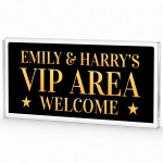 Personalised VIP AREA Sign For Home Bar Freestanding Bar Sign