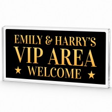 Personalised VIP AREA Sign For Home Bar Freestanding Bar Sign