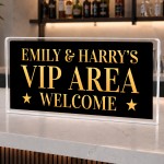 Personalised VIP AREA Sign For Home Bar Freestanding Bar Sign
