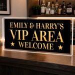 Personalised VIP AREA Sign For Home Bar Freestanding Bar Sign