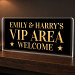 Personalised VIP AREA Sign For Home Bar Freestanding Bar Sign