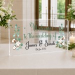 Personalised Wedding Welcome Entrance Sign Freestanding Acrylic