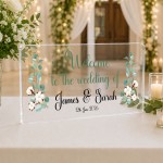 Personalised Wedding Welcome Entrance Sign Freestanding Acrylic