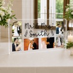 Personalised Mr & Mrs Acrylic Photo Plaque Custom Wedding Gift