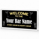 Personalised Welcome Sign For Home Bar Accessories