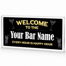 Personalised Welcome Sign For Home Bar Accessories