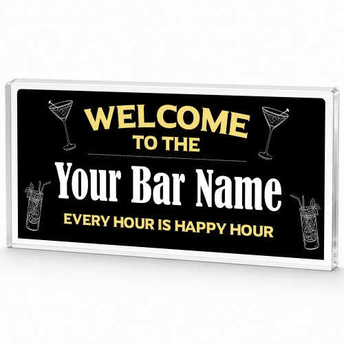 Personalised Welcome Sign For Home Bar Accessories