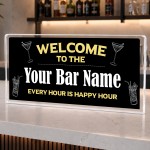 Personalised Welcome Sign For Home Bar Accessories