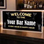 Personalised Welcome Sign For Home Bar Accessories