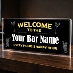Personalised Welcome Sign For Home Bar Accessories