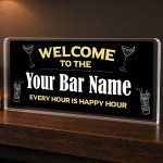Personalised Welcome Sign For Home Bar Accessories