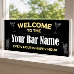 Personalised Welcome Sign For Home Bar Accessories