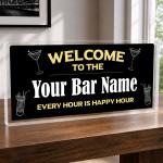 Personalised Welcome Sign For Home Bar Accessories