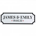 Personalised Couple Name Sign Street Style Plaque Names Date Personalised Couple Name Sign Street Style Plaque Names Date