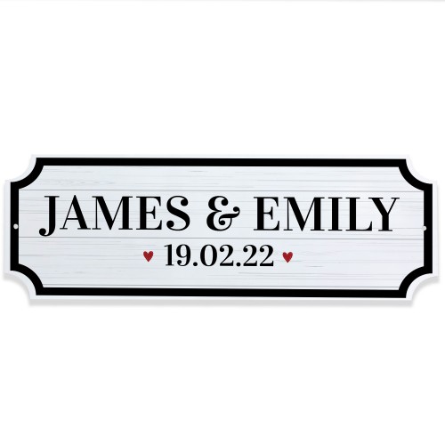 Personalised Couple Name Sign Street Style Plaque Names Date Personalised Couple Name Sign Street Style Plaque Names Date