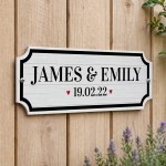Personalised Couple Name Sign Street Style Plaque Names Date Personalised Couple Name Sign Street Style Plaque Names Date