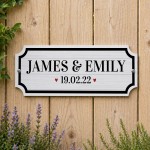 Personalised Couple Name Sign Street Style Plaque Names Date Personalised Couple Name Sign Street Style Plaque Names Date