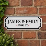 Personalised Couple Name Sign Street Style Plaque Names Date Personalised Couple Name Sign Street Style Plaque Names Date