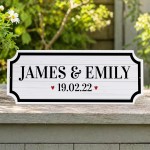 Personalised Couple Name Sign Street Style Plaque Names Date Personalised Couple Name Sign Street Style Plaque Names Date