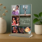 Personalised Birthday Photo Plaque Custom 6 Photo Acrylic 