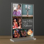 Personalised Birthday Photo Plaque Custom 6 Photo Acrylic 