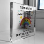Personalised Best Teacher Ever End of Term Leaving Gift Nursery