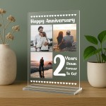 2nd Anniversary Photo Plaque Second Anniversary Keepsake 2nd Anniversary Photo Plaque Second Anniversary Keepsake