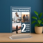 2nd Anniversary Photo Plaque Second Anniversary Keepsake 2nd Anniversary Photo Plaque Second Anniversary Keepsake