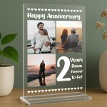 2nd Anniversary Photo Plaque Second Anniversary Keepsake 2nd Anniversary Photo Plaque Second Anniversary Keepsake