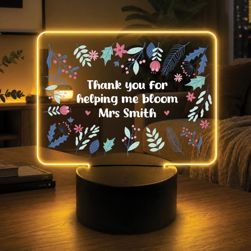 Personalised Teacher LED Light End of Term Teacher Appreciation Personalised Teacher LED Light End of Term Teacher Appreciation