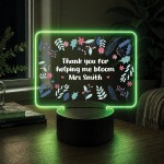 Personalised Teacher LED Light End of Term Teacher Appreciation Personalised Teacher LED Light End of Term Teacher Appreciation