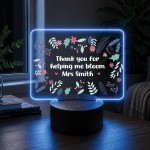 Personalised Teacher LED Light End of Term Teacher Appreciation Personalised Teacher LED Light End of Term Teacher Appreciation