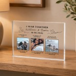 Personalised Gift For 1st Anniversary Acrylic Photo Plaque Personalised Gift For 1st Anniversary Acrylic Photo Plaque