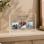 Personalised Gift For 1st Anniversary Acrylic Photo Plaque Personalised Gift For 1st Anniversary Acrylic Photo Plaque