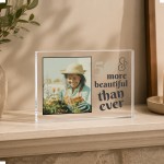 Personalised 50th Birthday Acrylic Photo Block Birthday Present Personalised 50th Birthday Acrylic Photo Block Birthday Present