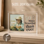 Personalised 50th Birthday Acrylic Photo Block Birthday Present Personalised 50th Birthday Acrylic Photo Block Birthday Present