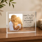Personalised Couple Photo Block Acrylic Keepsake Anniversary Personalised Couple Photo Block Acrylic Keepsake Anniversary