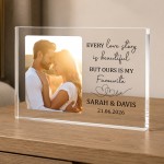Personalised Couple Photo Block Acrylic Keepsake Anniversary Personalised Couple Photo Block Acrylic Keepsake Anniversary