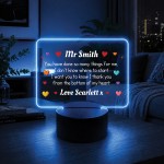 Personalised Teacher LED Acrylic Light Thank You Gift Personalised Teacher LED Acrylic Light Thank You Gift