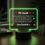 Personalised Teacher LED Acrylic Light Thank You Gift Personalised Teacher LED Acrylic Light Thank You Gift