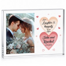 Personalised Wedding Acrylic Photo Block Custom Bride And Groom