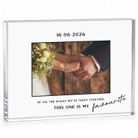 Personalised Wedding Acrylic Photo Block Custom Couple Picture