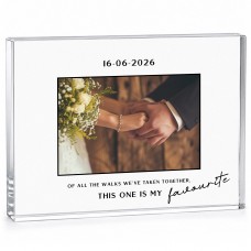 Personalised Wedding Acrylic Photo Block Custom Couple Picture