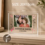 Personalised Couple Photo Acrylic Block Gift for Husband Wife Personalised Couple Photo Acrylic Block Gift for Husband Wife