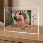 Personalised Couple Photo Acrylic Block Gift for Husband Wife Personalised Couple Photo Acrylic Block Gift for Husband Wife